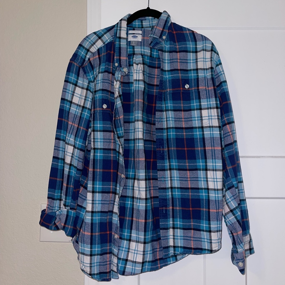 Old navy blue flannel